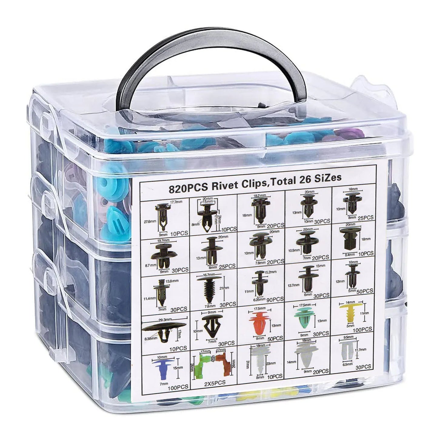 Auto Clips Set 820 Stück