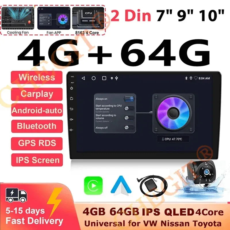 1Din CarPlay Android AUTO HD Autoradio 10 Zoll – SwissGlanzGarage Autopflege Schweiz