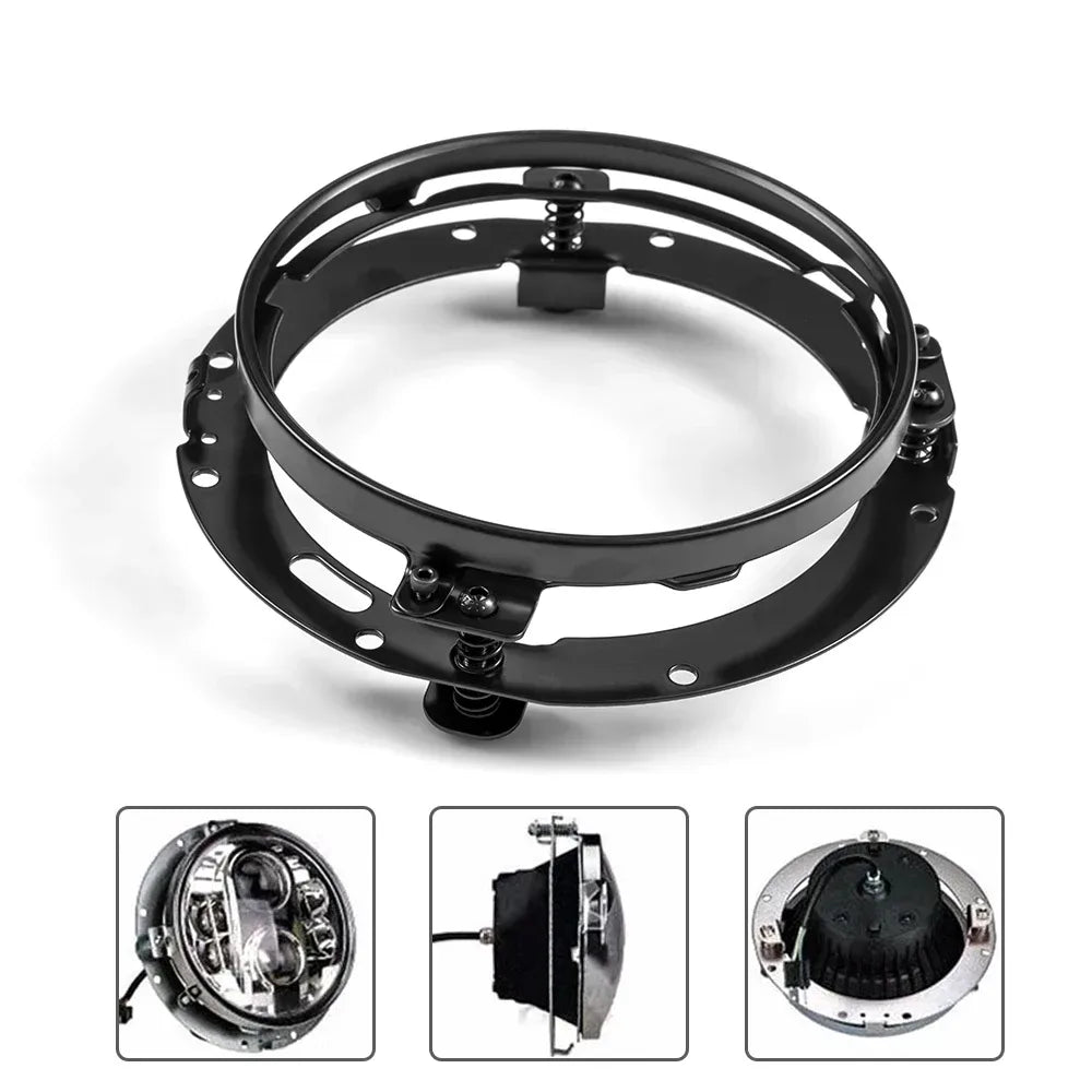 7 Zoll LED Scheinwerfer Halterung Rund – SwissGlanzGarage Autopflege Schweiz