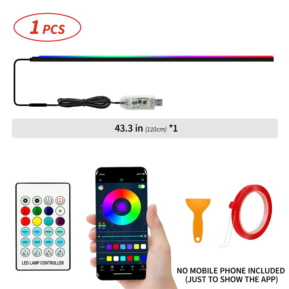 Neon LED Innenraumbeleuchtung 10m – fürs Armaturenbrett