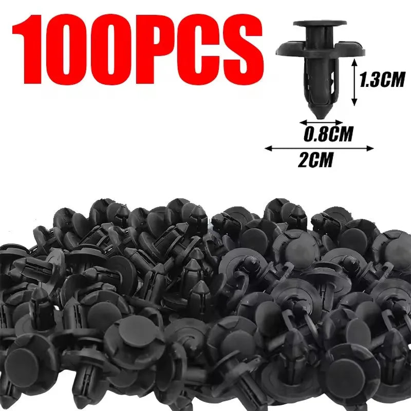8mm Schwarze Stossstangen Clips Set