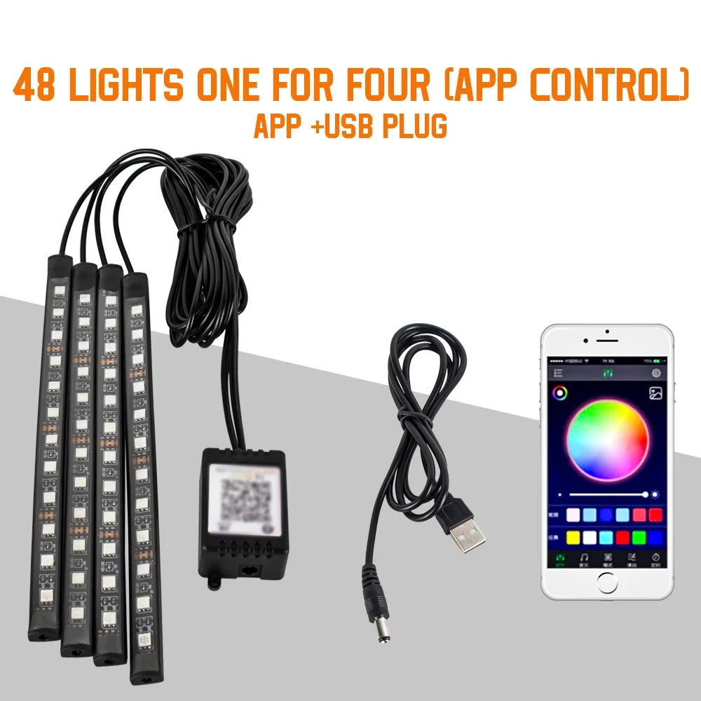 Kabelloses Auto LED Innenraum Ambiente Fusslicht