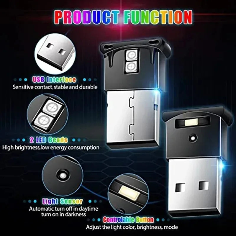 Mini USB LED Auto Ambiente Beleuchtung – SwissGlanzGarage Autopflege Schweiz