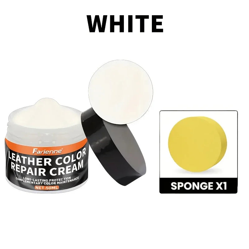 Lederfärbepaste Set - Weiss, Braun, Schwarz