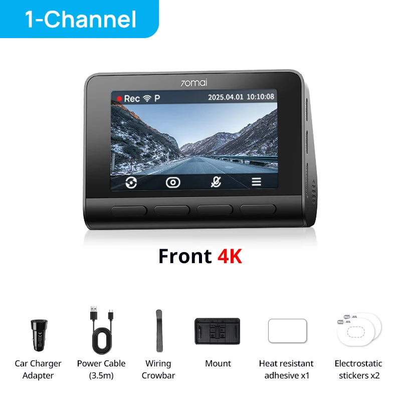 70mai Dash Cam 4K A810S HDR