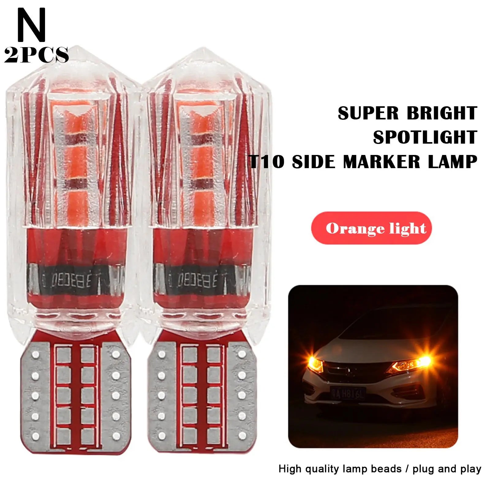 T10 LED Lampe Rot 12V 2er Set