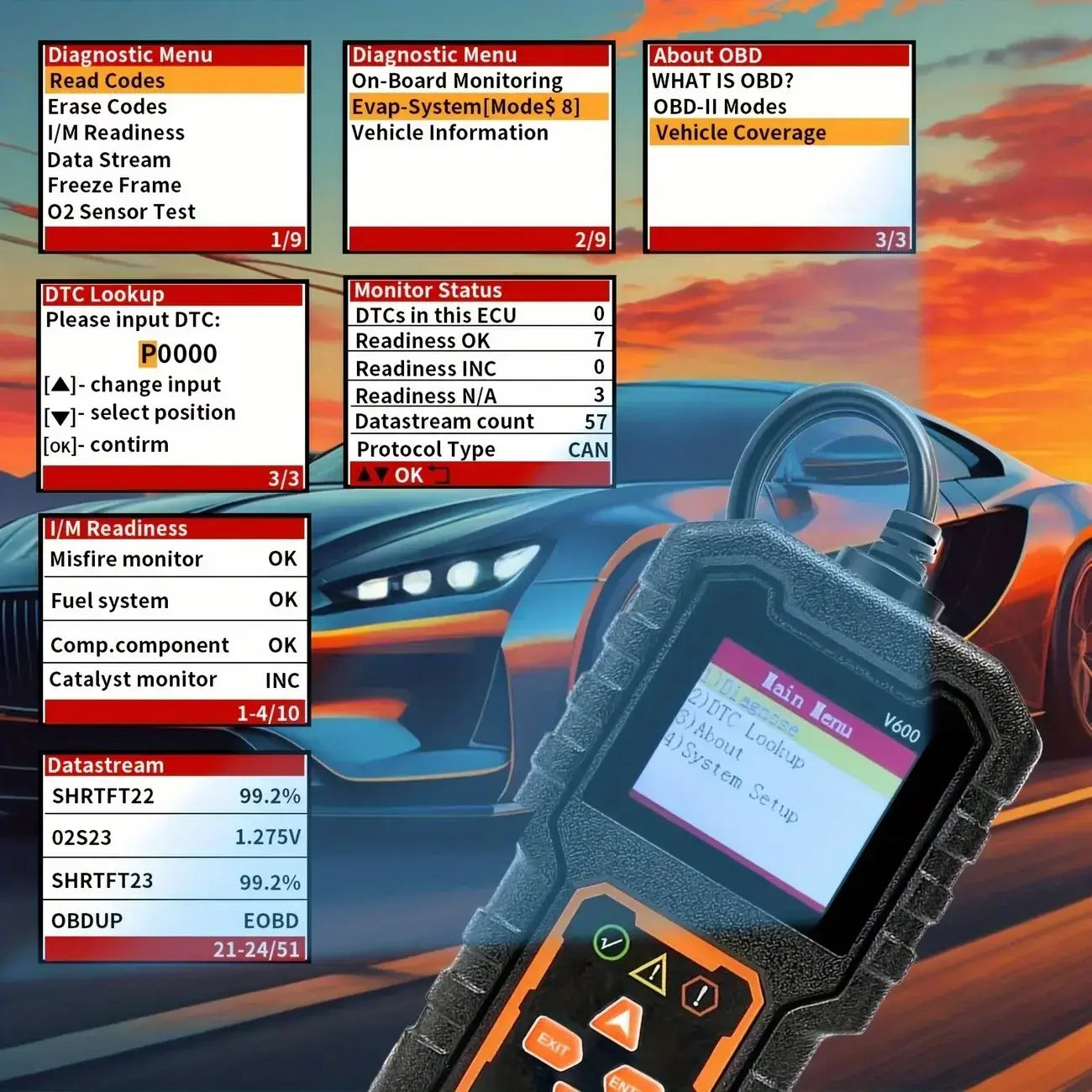V600 OBD2 Diagnosescanner – SwissGlanzGarage Autopflege Schweiz