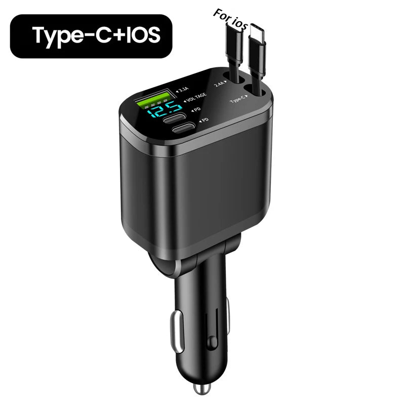 66W Dual USB Auto-Ladegerät – als Rollo