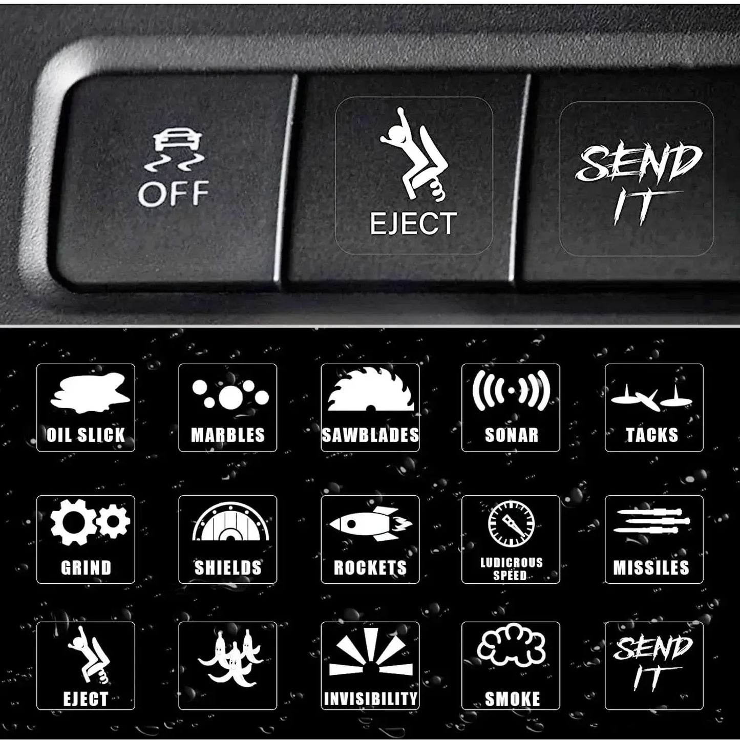 Auto-Schalter Aufkleber Set – SwissGlanzGarage Autopflege Schweiz