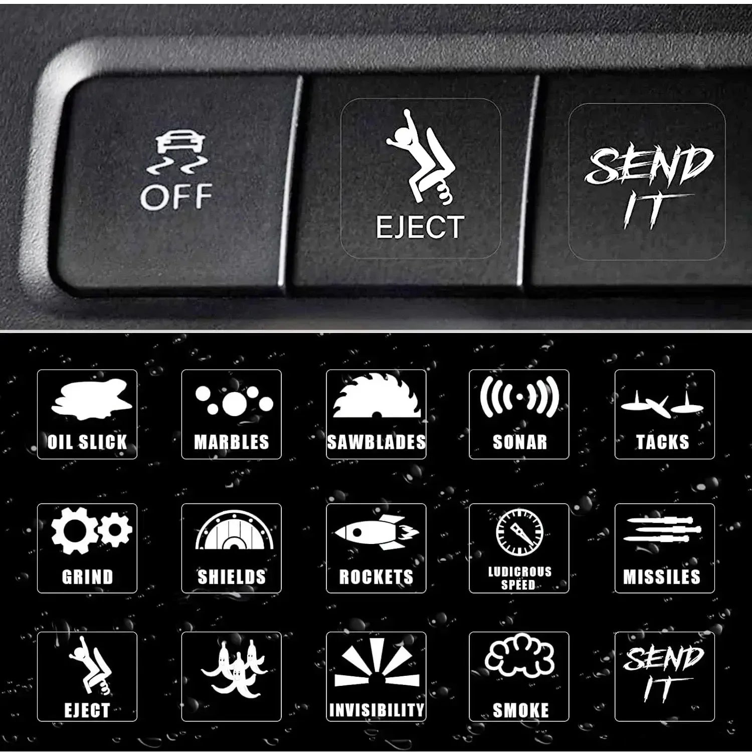 Auto-Schalter Aufkleber Set – SwissGlanzGarage Autopflege Schweiz