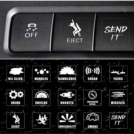 Auto-Schalter Aufkleber Set – SwissGlanzGarage Autopflege Schweiz