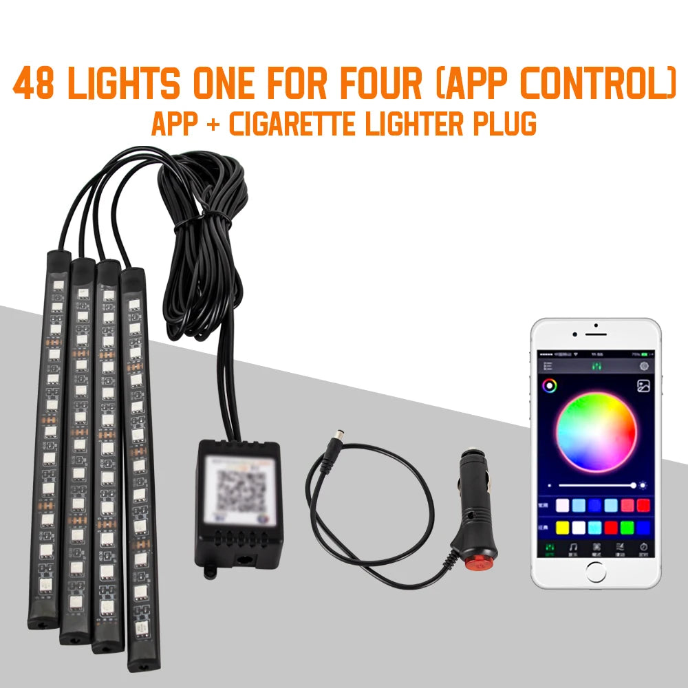 Kabelloses Auto LED Innenraum Ambiente Fusslicht
