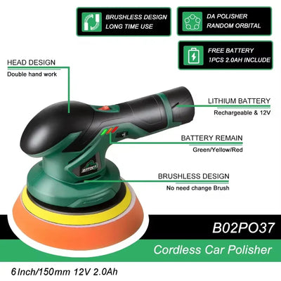 BATOCA Kabellose Auto-Poliermaschine Dual Action – SwissGlanzGarage Autopflege Schweiz