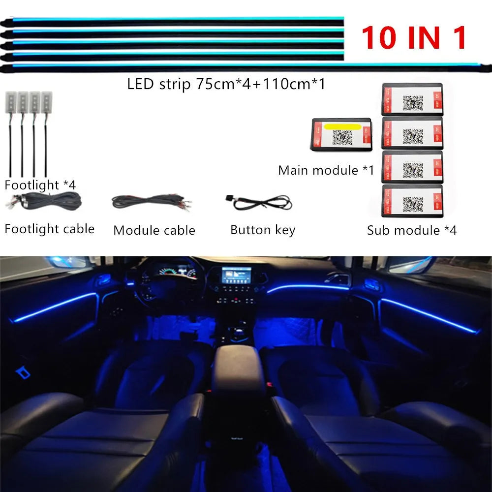 Universal RGB LED Ambientebeleuchtung für Innenraum