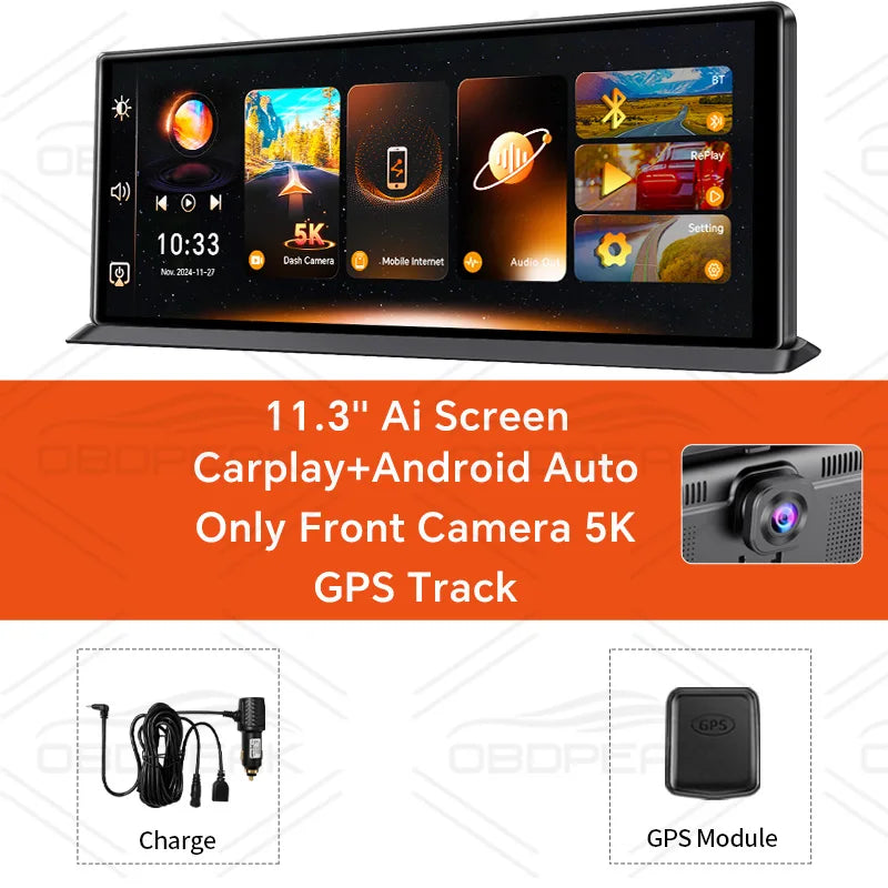 K8 Pro 11.3" Touch Screen Auto-Kamera 5K