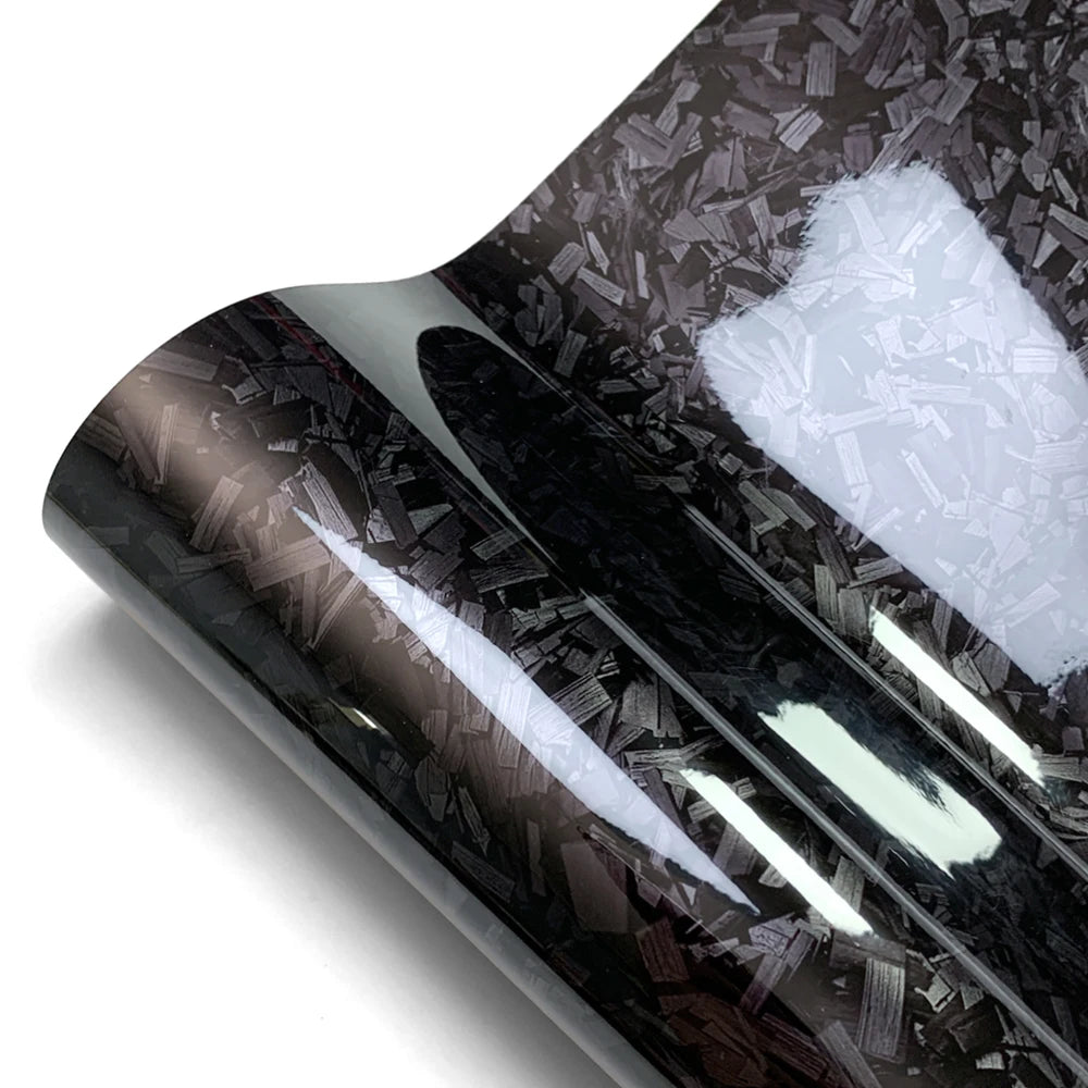 Carbon-Faser Folie Schwarz Glänzend