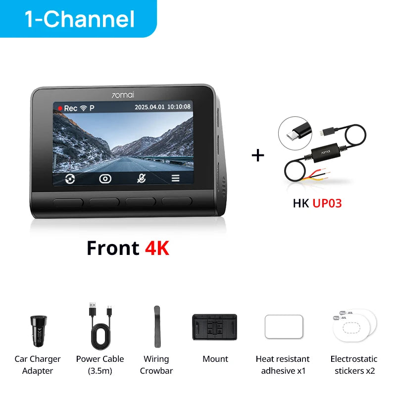 70mai Dash Cam 4K A810S HDR