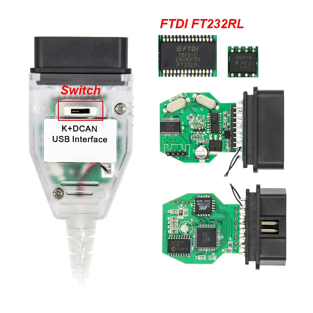 K+DCAN OBD2 USB Interface Kabel