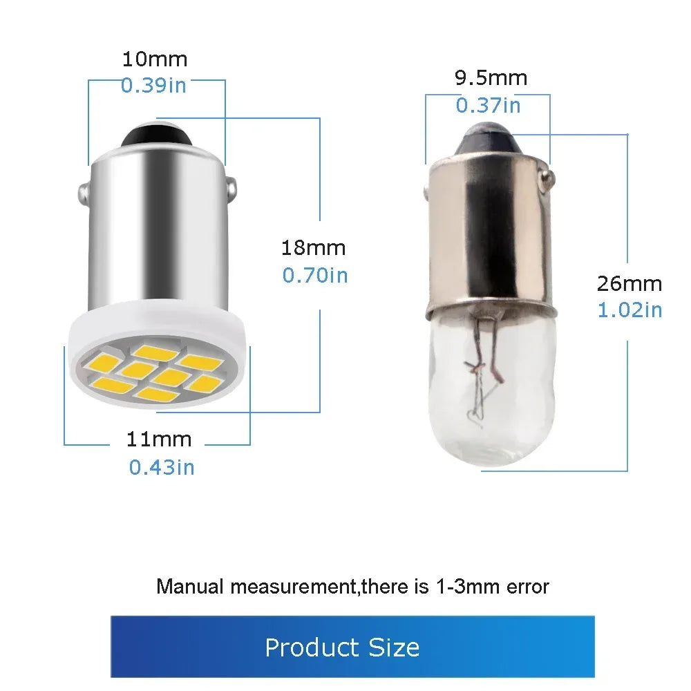 BA9S LED Birnen 12V 24V 6V 6.3V T4W T11 – SwissGlanzGarage Autopflege Schweiz
