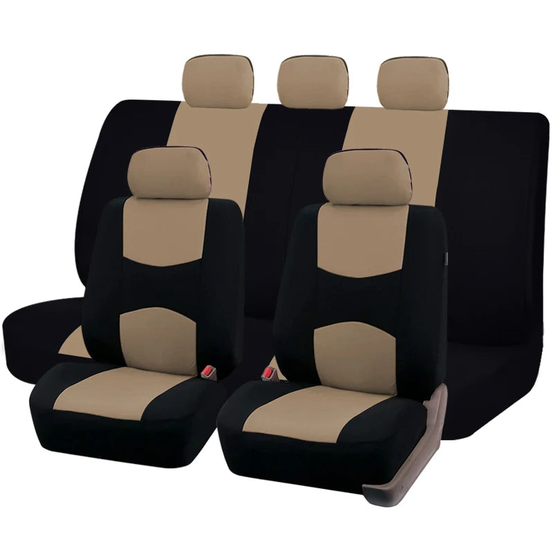 Universal Auto-Sitzbezug Set Schwarz – aus Textil