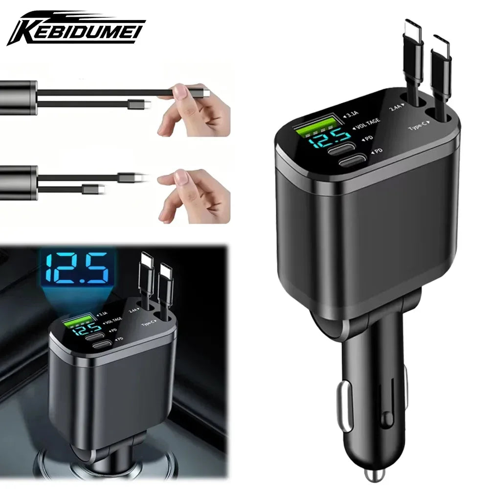 66W Dual USB Auto-Ladegerät – als Rollo – SwissGlanzGarage Autopflege Schweiz