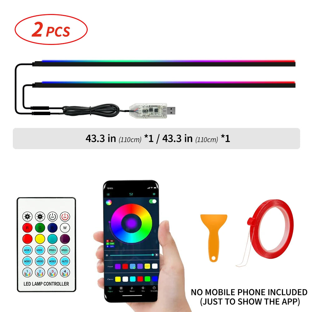 Neon LED Innenraumbeleuchtung 10m – fürs Armaturenbrett