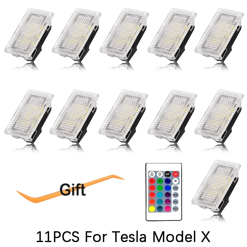 RGB LED Lampen Set für Tesla Kofferraum