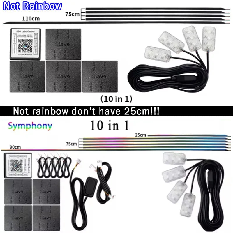10/14/18 in 1 LED-Ambiente-Licht Set