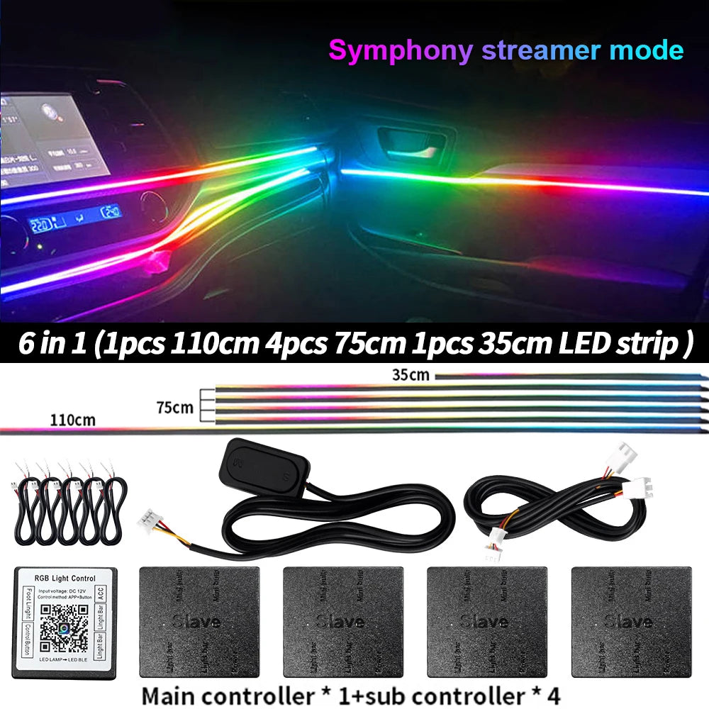 LED-Ambientebeleuchtung 6/10/14/18 in 1 RGB Streifen