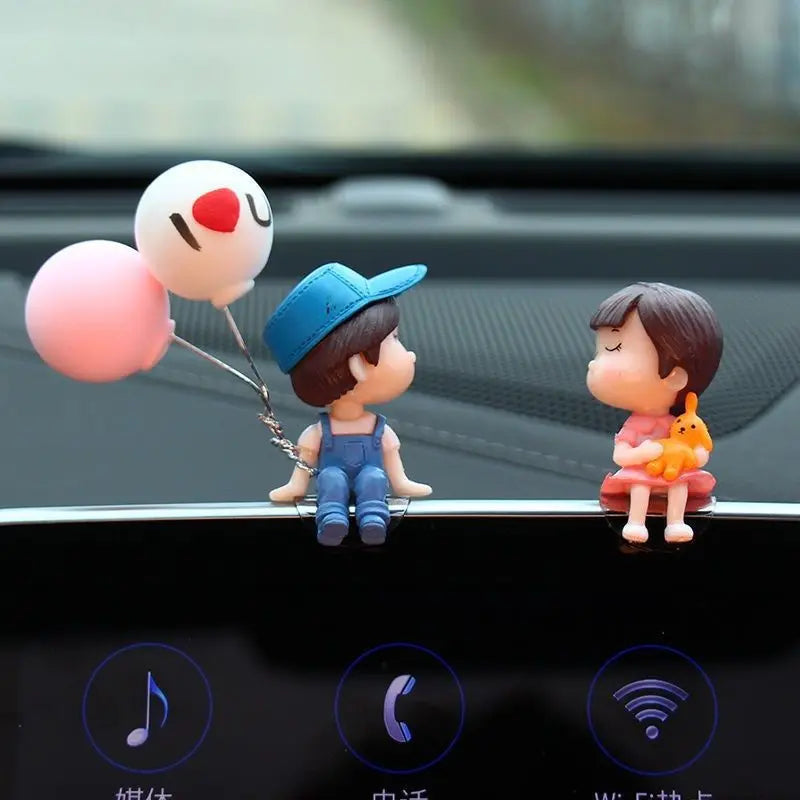 Süsses Cartoon-Pärchen Auto-Dekoration