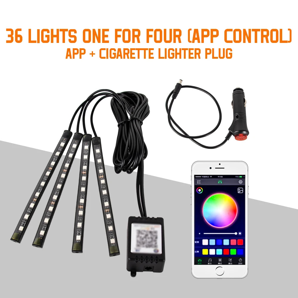 Kabelloses Auto LED Innenraum Ambiente Fusslicht