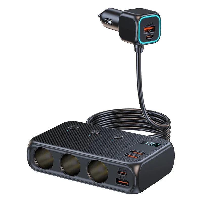 228W 9 in 1 Auto Schnellladeadapter