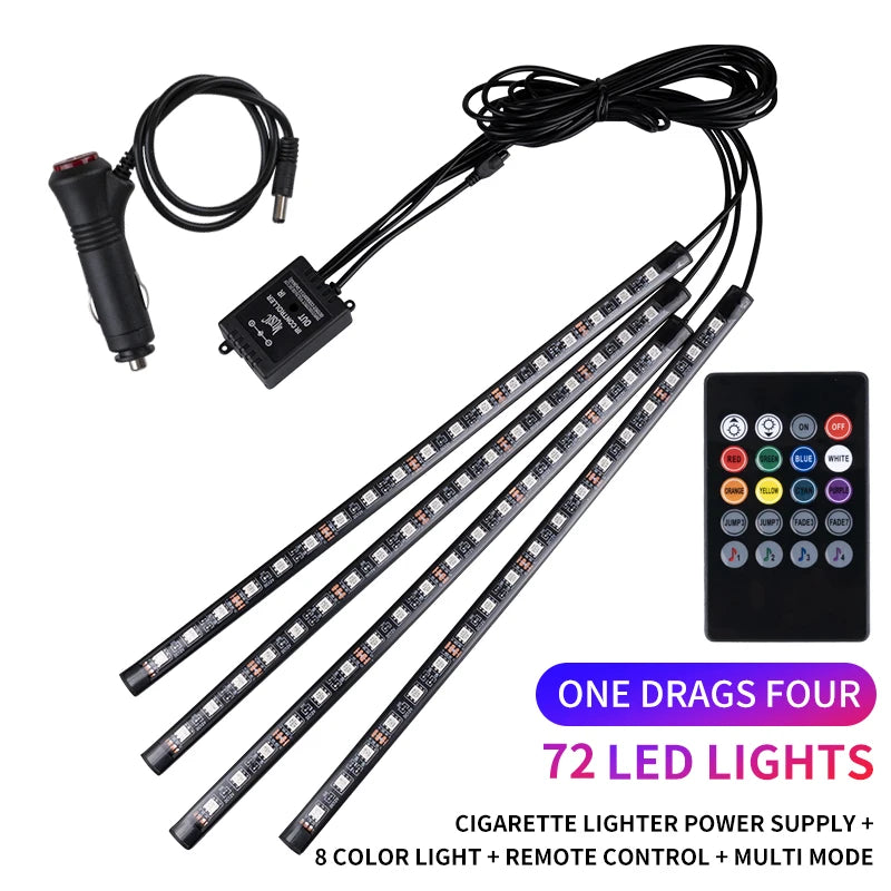 Neon LED Auto Innenraum Ambient Fussraum Beleuchtung