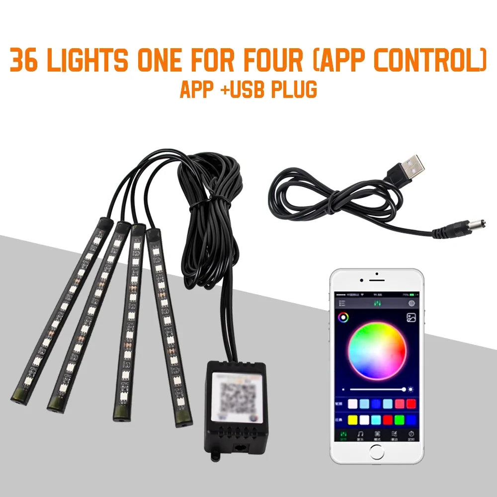 Kabelloses Auto LED Innenraum Ambiente Fusslicht