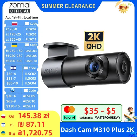 70mai Dash Cam M310 Plus 2K – SwissGlanzGarage Autopflege Schweiz