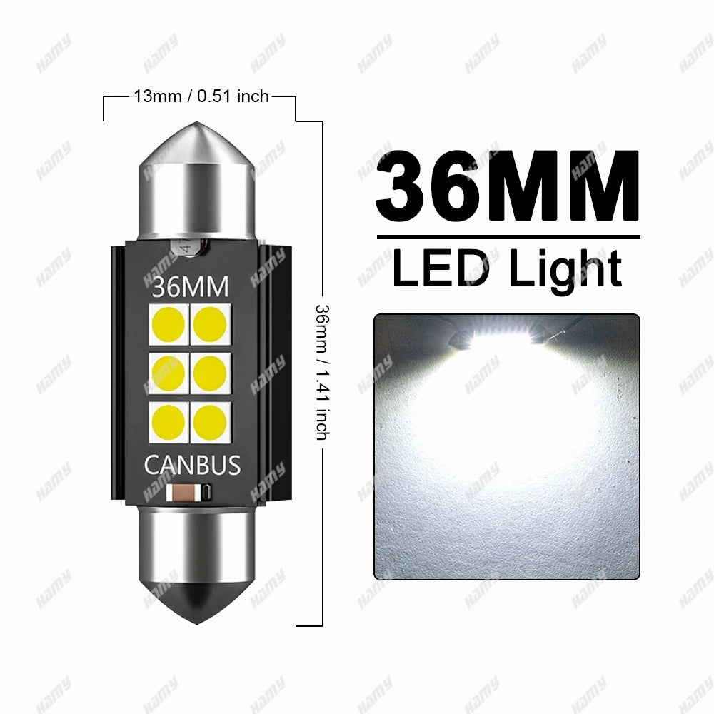 600LM C10W C5W LED Birne 36mm CANBUS