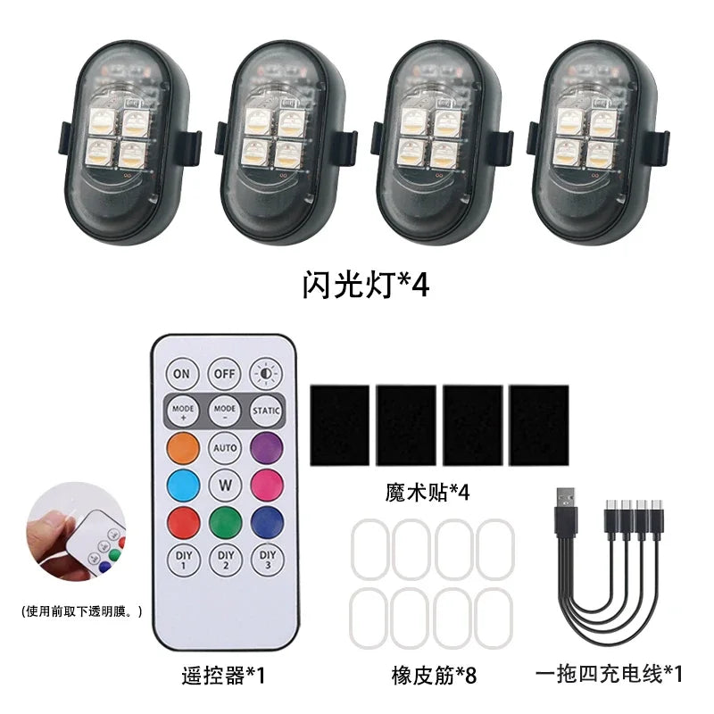 Kabellose LED Stroboleuchten Set