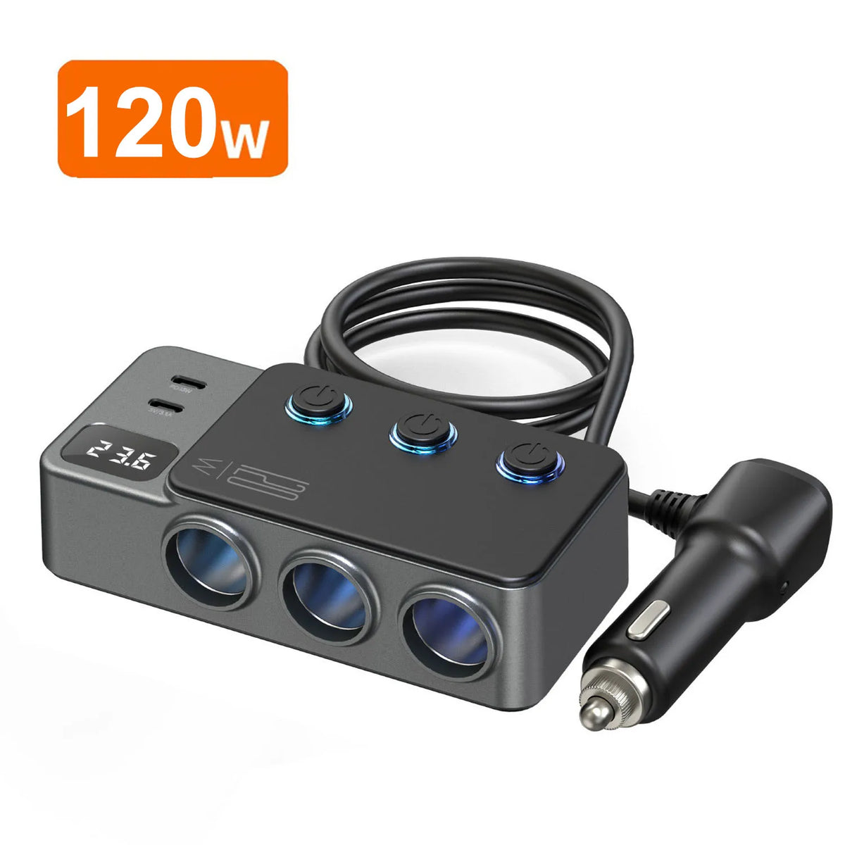 228W 9 in 1 Auto Schnellladeadapter