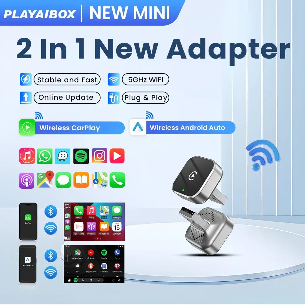 PLAYAIBOX Kabellos 2IN1 CarPlay Android Auto Adapter – SwissGlanzGarage Autopflege Schweiz