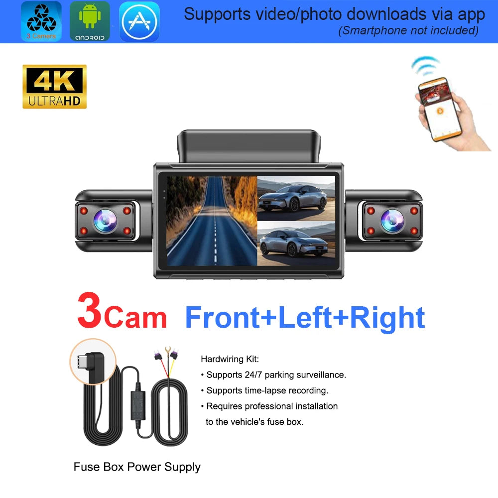4K 4CH Dashcam mit APP und Nachtsicht