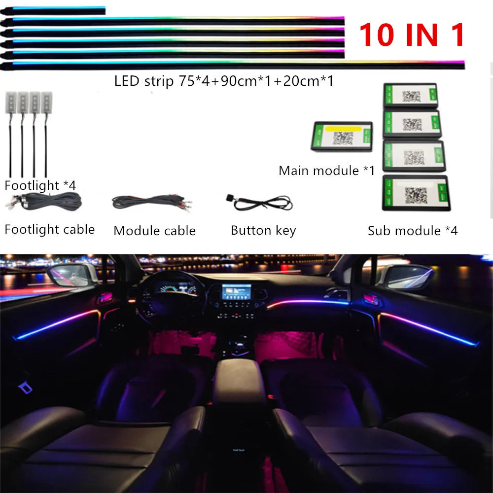 Universal RGB LED Ambientebeleuchtung für Innenraum