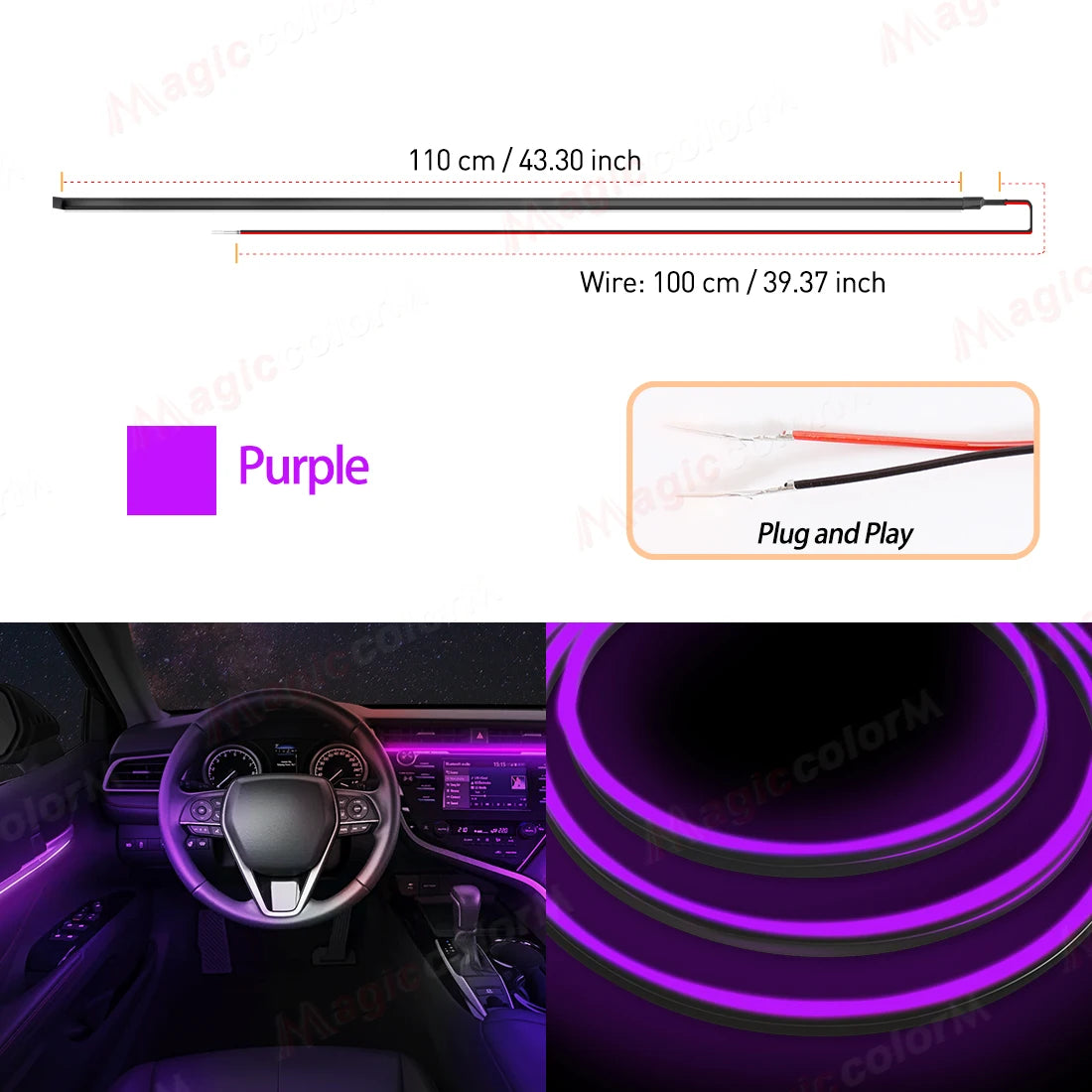 110CM LED Acryl-Streifen für Auto