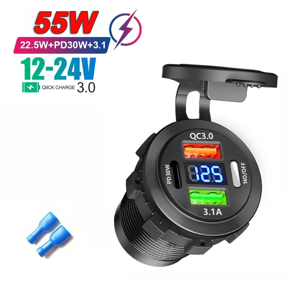 USB-C Ladegerät PD+QC3.0 wasserdicht