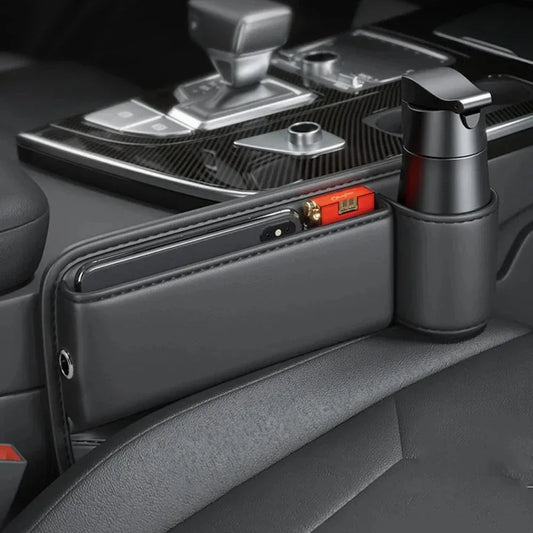 Auto Sitzspalt-Organizer mit Becherhalter – SwissGlanzGarage Autopflege Schweiz