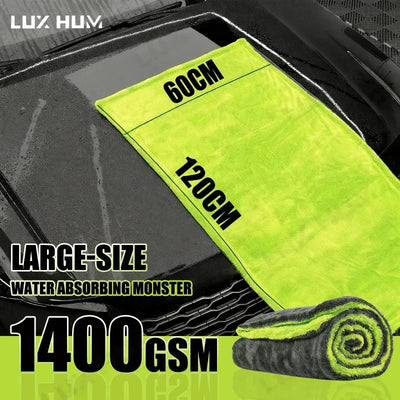 Mikrofaser-Trockentuch 1400GSM 60x120cm – SwissGlanzGarage Autopflege Schweiz