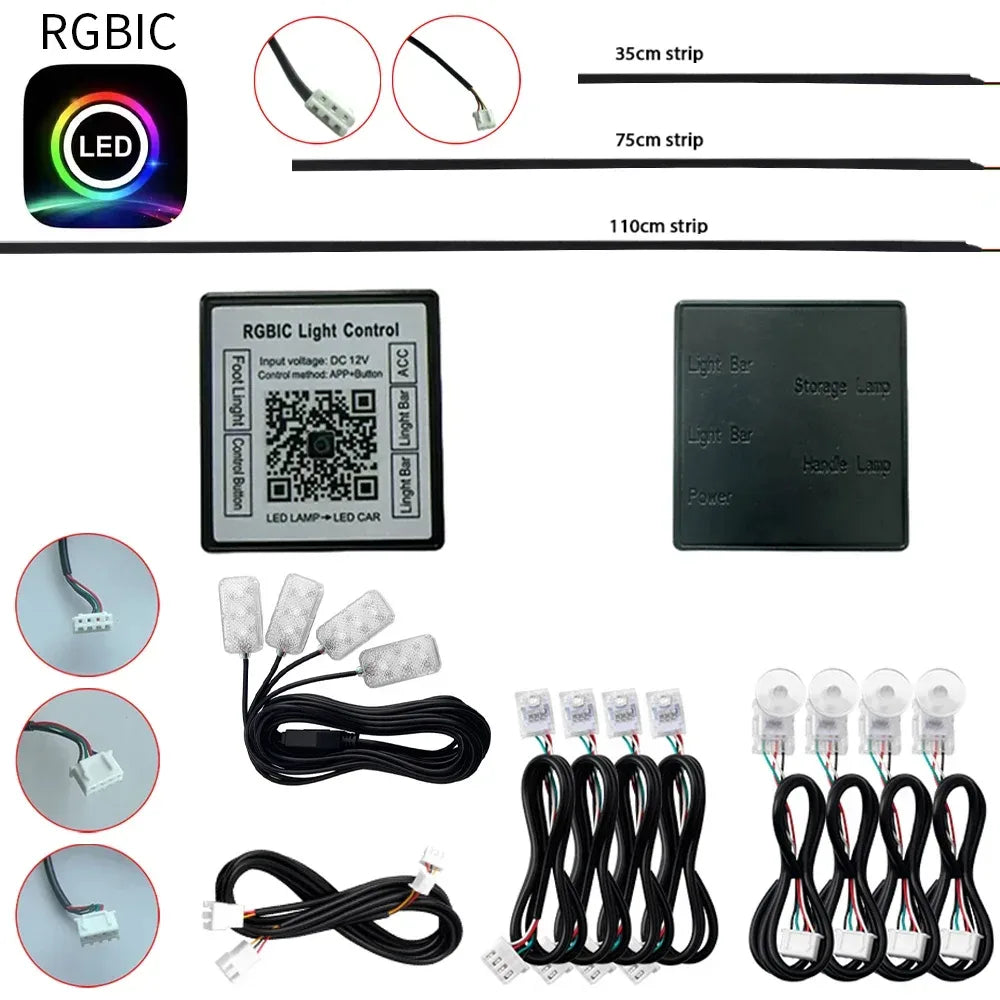 RGBIC LED Innenraum-Beleuchtung – SwissGlanzGarage Autopflege Schweiz