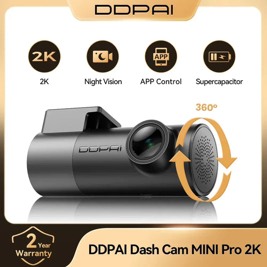 DDPAI Dash Cam MINI Pro 2K mit 360° drehbarer Linse