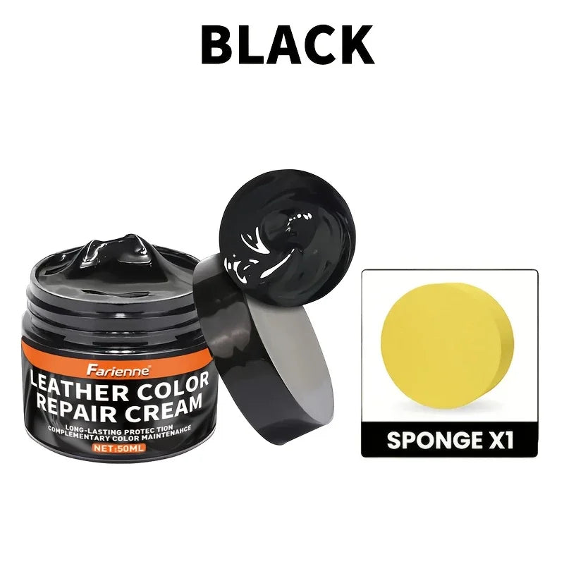 Lederfärbepaste Set - Weiss, Braun, Schwarz