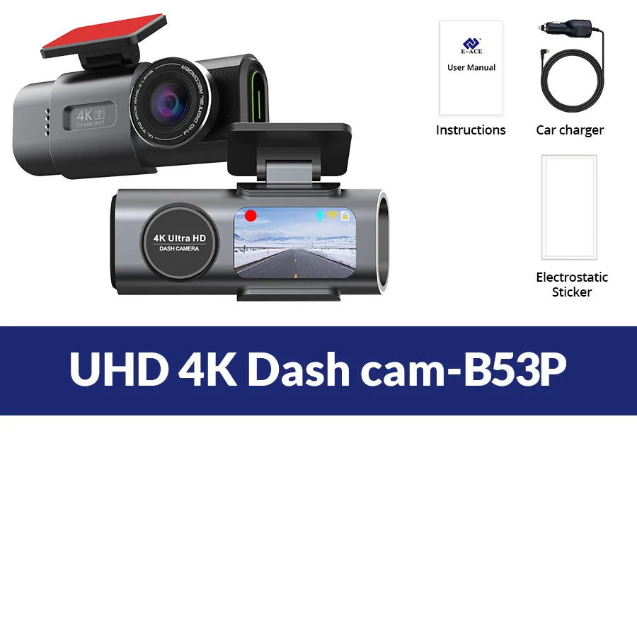 4K UHD Dashcam mit Nachtsicht, WLAN & GPS für Ihr Auto