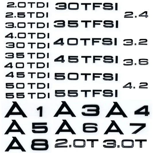 3D Metall Buchstaben Aufkleber Set – für den Kofferraum – SwissGlanzGarage Autopflege Schweiz
